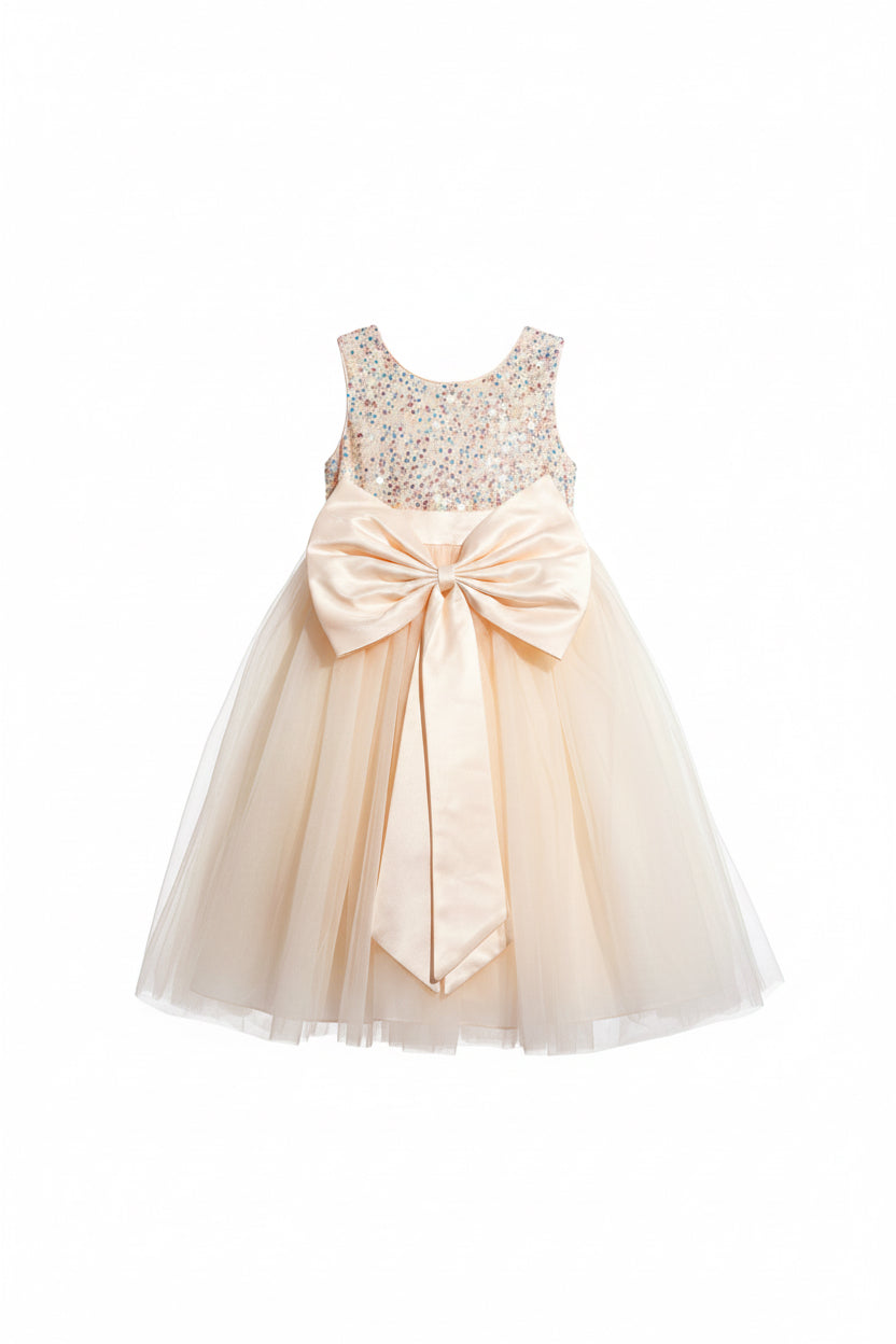 Vestido champange evento gala niña sk251109087405311211