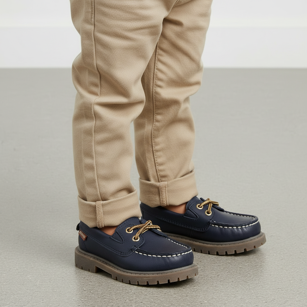 Zapatos mocasines azules Carters niño formal promo