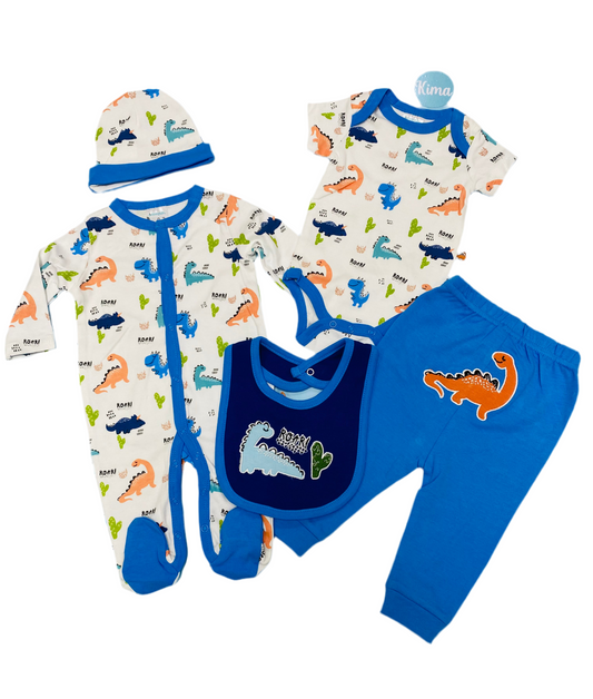 Set de 5 piezas dinosaurio Niño Kobytin
