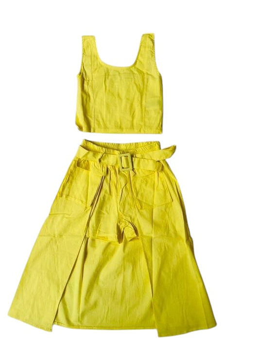 Conjunto blusa y pantalón dama mujer niña Color amarillo CGS1208-16 490400