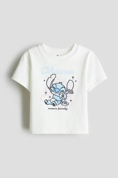 Camisa blanca niña Lilo y Stitch H&M