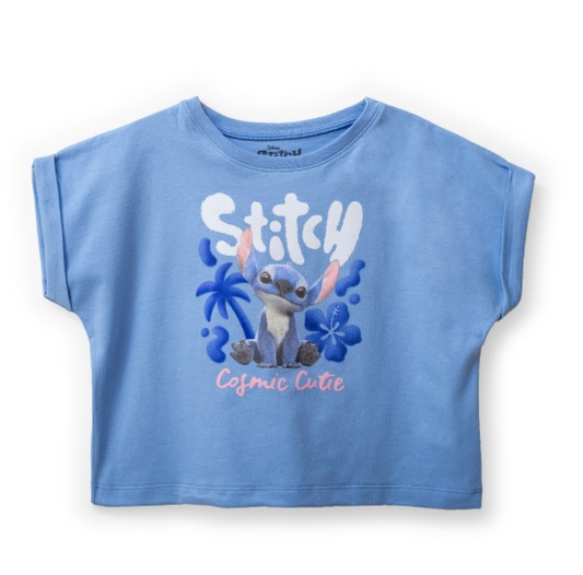 Camisa azul blusa Stitch Cosmic Cut niña St Jacks 2030200002