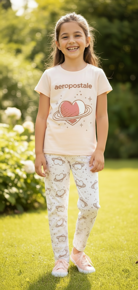 Pijama beige niña aeropostale Tinytots 3155
