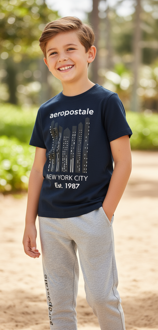 Pijama niño camisa negra aeropostale Tinytots 3164