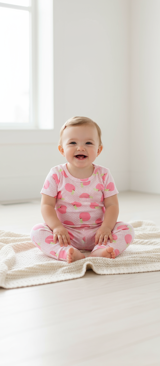 Pijama manzana rosada bebe niña Tinytots 458C-Y1301