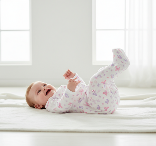 Pijama Mameluco bebe niña mariposa morado Tinytots D00421TT