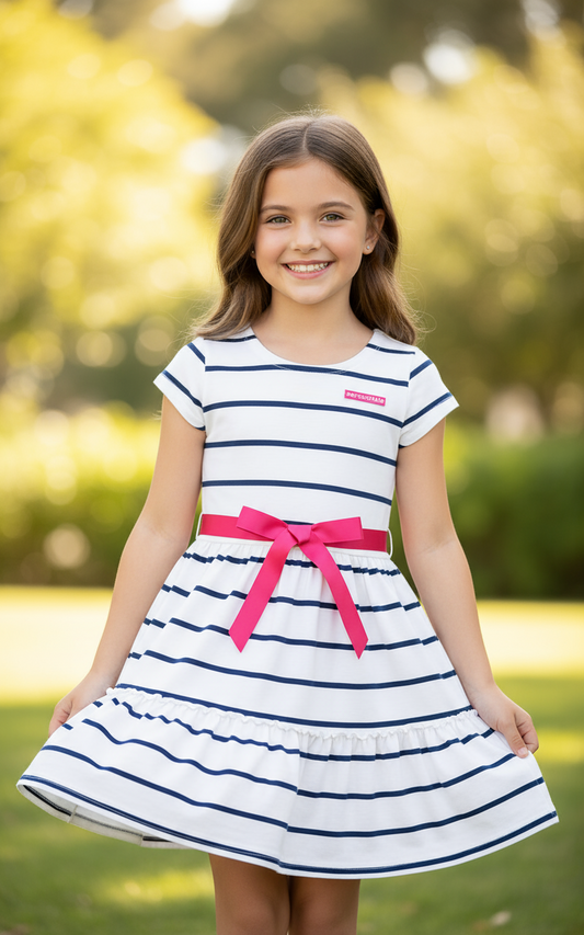 Vestido blanco chongo rosado niña Aeropostale 3091