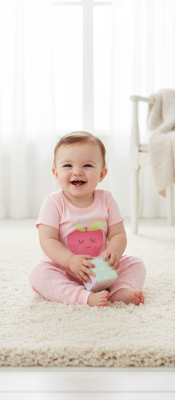 Pijama camisa manzana rosada bebe niña Tinytots 458C-Y1301