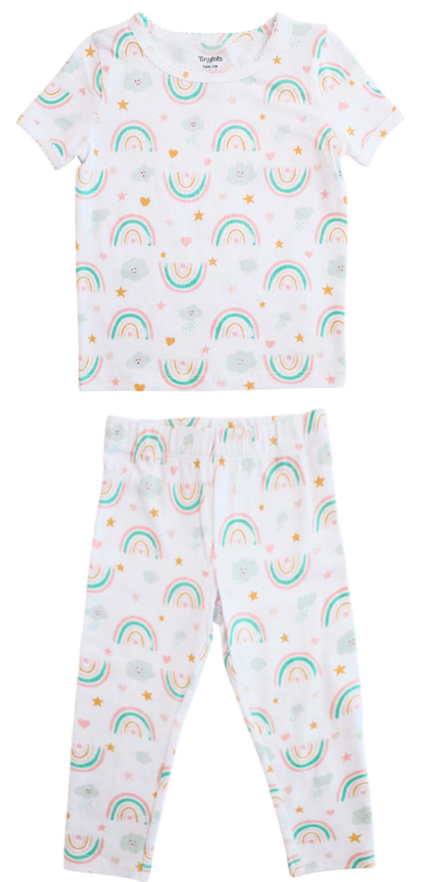 Pijama blanca arcoíris bebe niña Tinytots 458C-Y1311
