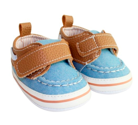 Tenis azul cielo/café bebe niño Tinytots TBDSF1036-ICC