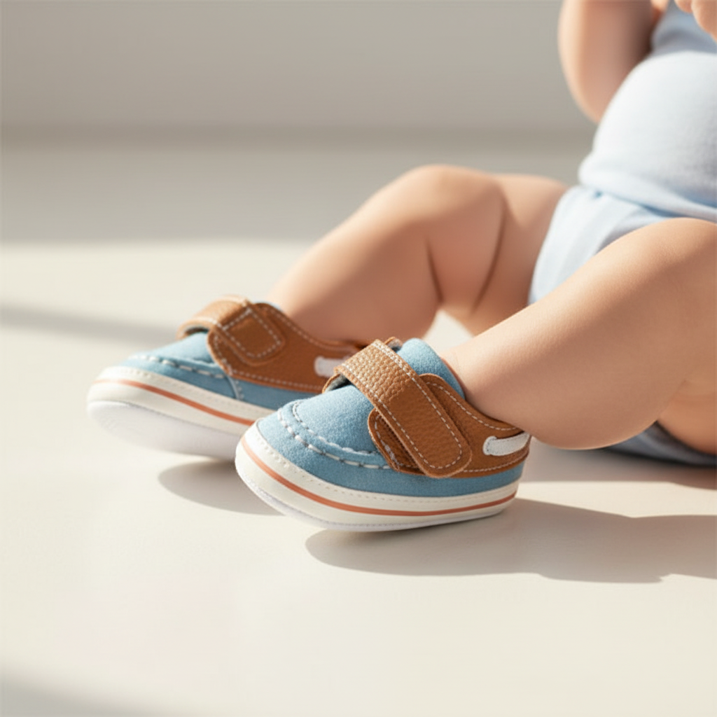 Tenis azul cielo/café bebe niño Tinytots TBDSF1036-ICC promo 3x1000