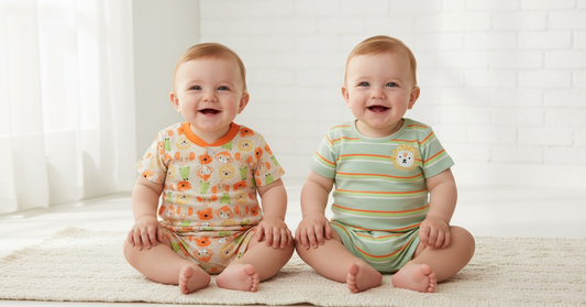 Set 2 mamelucos verde animales bebe niño Tinytots AP14995