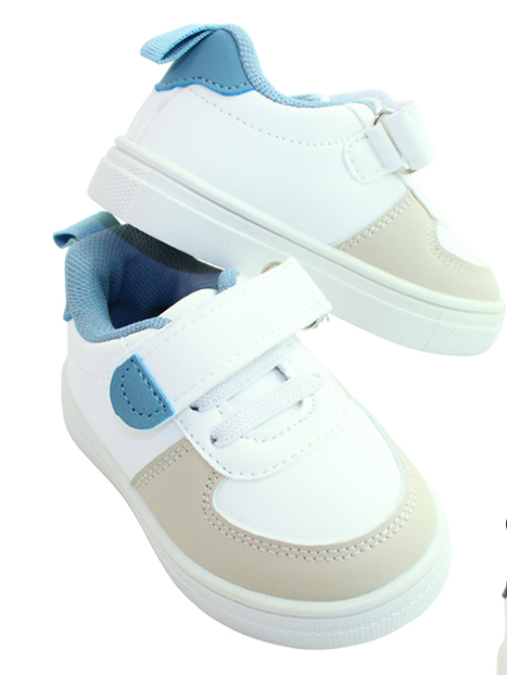 Tenis blancos azul cielo bebe niño niña Tinytots TBPHF1077-ICC