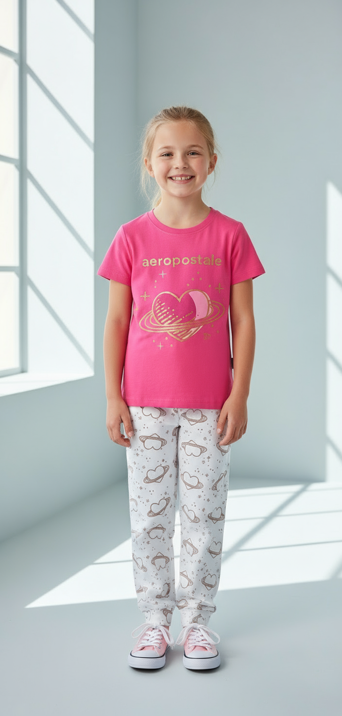 Pijama niña rosada aeropostale Tinytots 3155