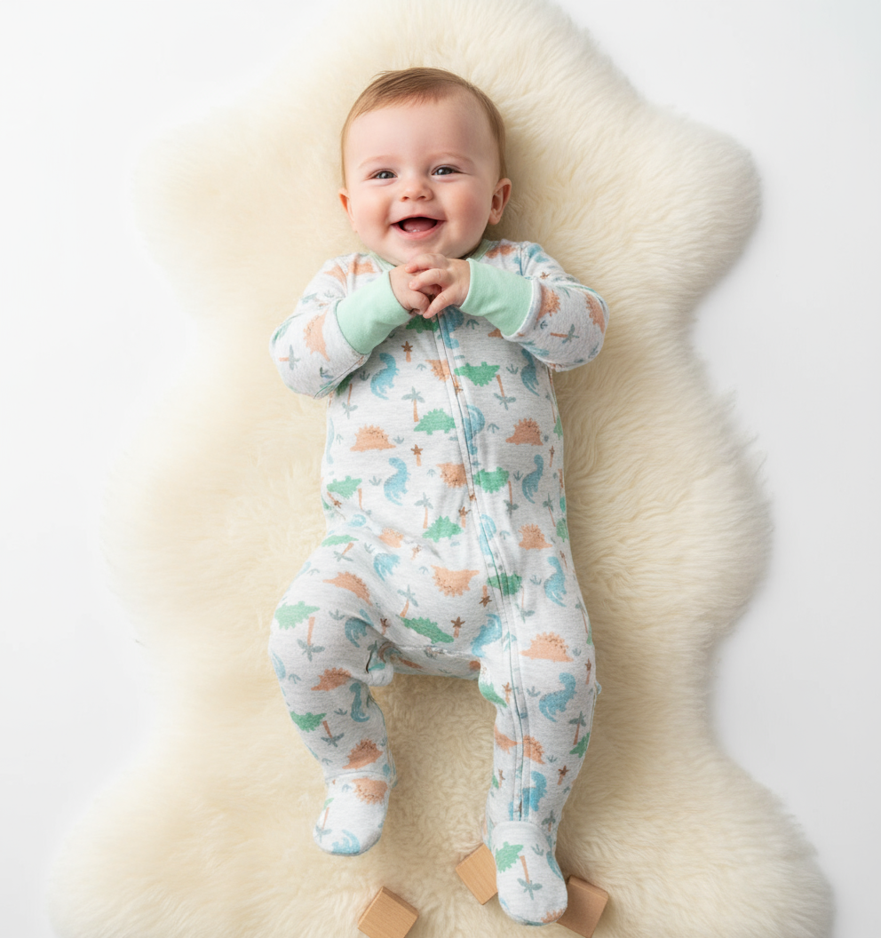 Pijama gris dinosaurio bebe niño Tinytots D00438TT