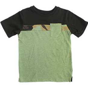 Camisa niño negra verde militar Wonder nation WN13
