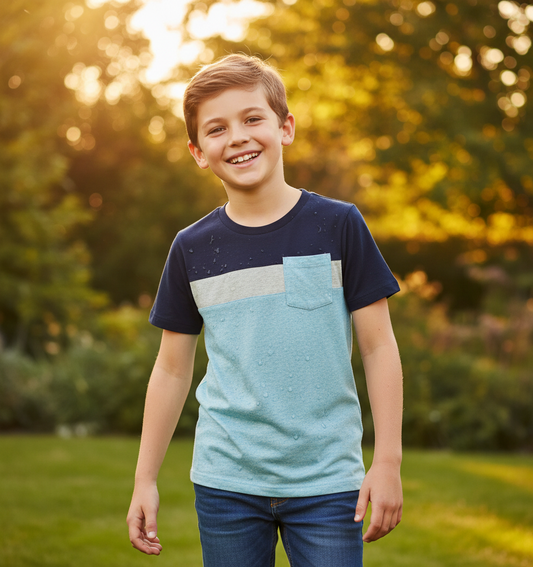 Camisa niño azul claro Wonder nation WN13