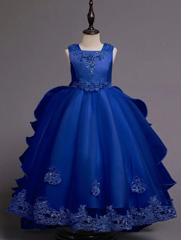 Vestido azul royal gala evento niña sk25042279014961227