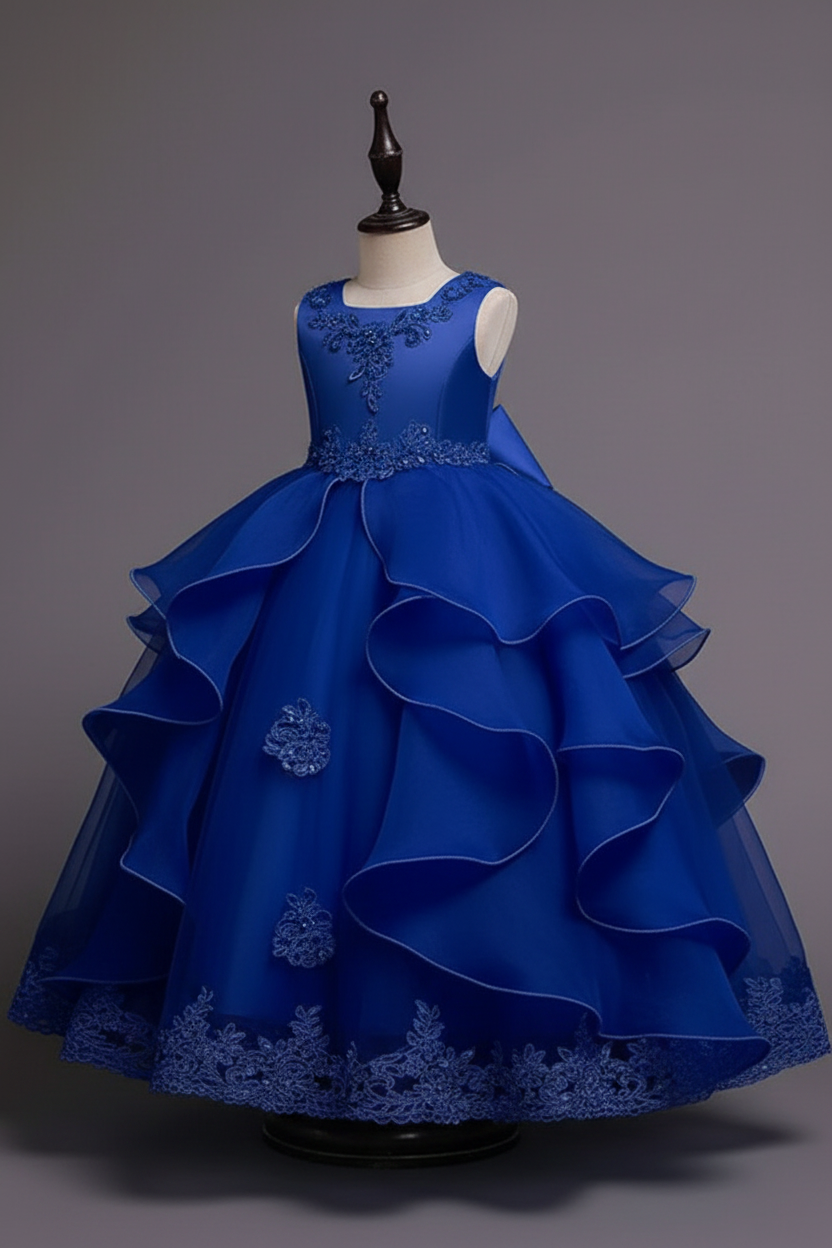 Vestido azul royal gala evento niña sk25042279014961227