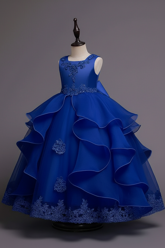 Vestido azul royal gala evento niña sk25042279014961227