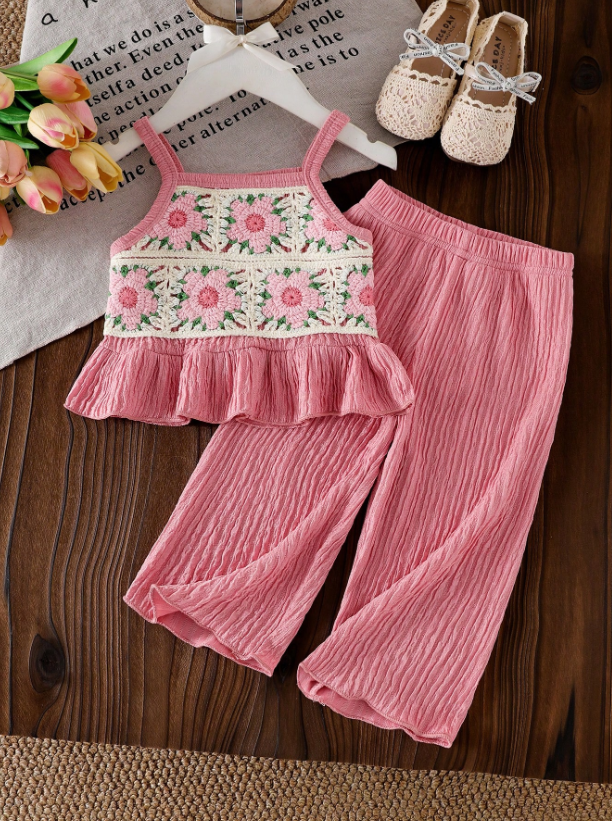 Set conjunto pantalon rosado niña sa25050781108222452