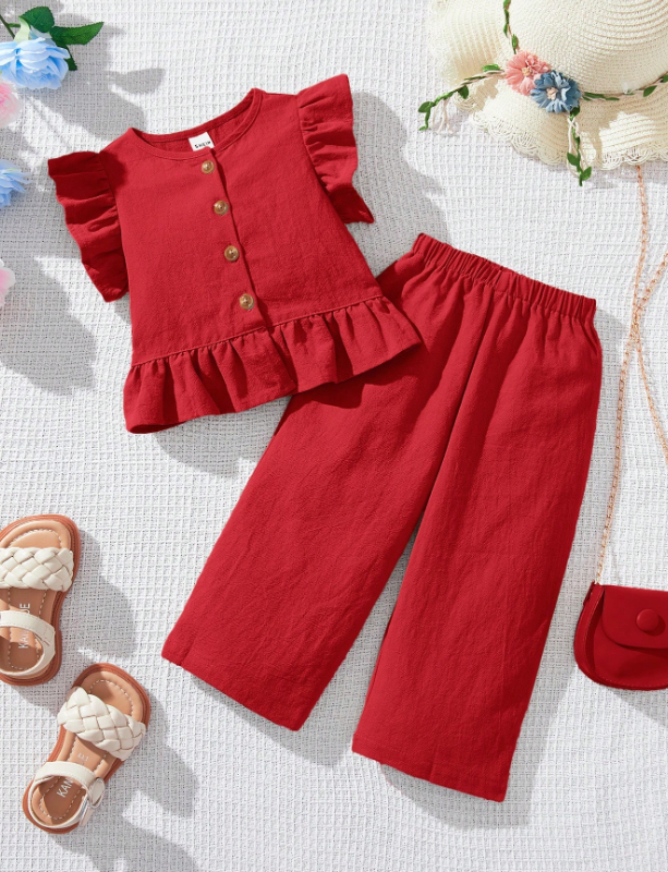 Set conjunto rojo bebe niña sa2411226269530303