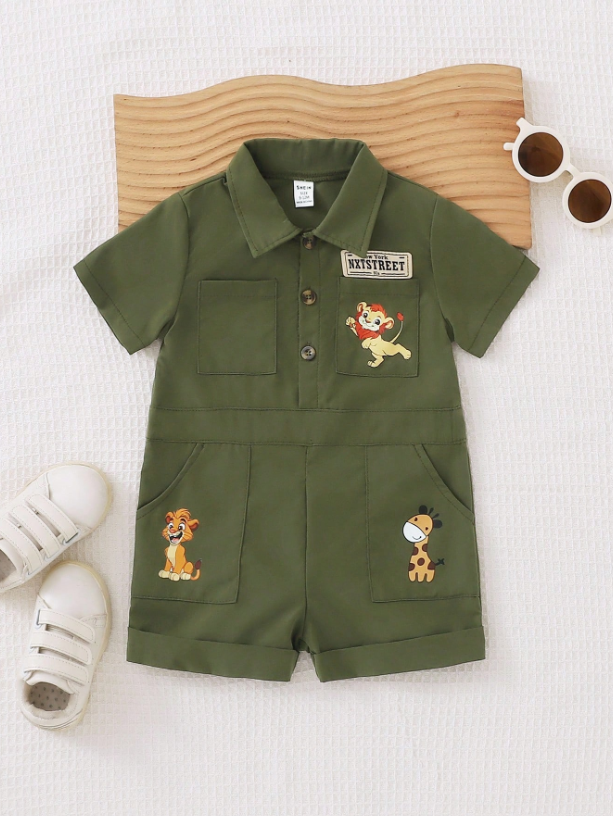 Overall safari verde militar bebe niño sa25021856721699242