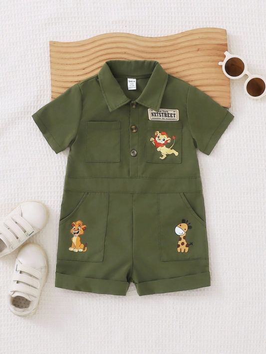 Overall safari verde militar bebe niño sa25021856721699242