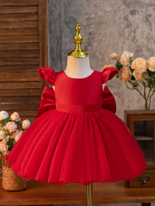 Vestido rojo chongo gala atrás sa2406254329443944