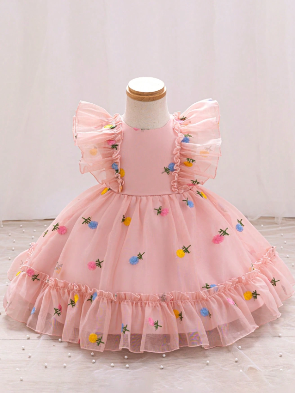Vestido rosado bebe niña sa25022034534599304