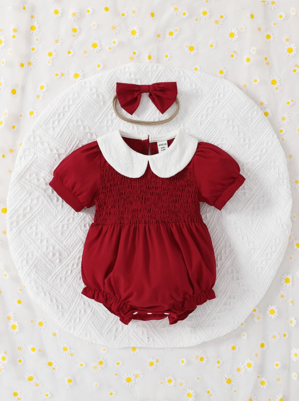 Mameluco 2 piezas rojo bebe niña sa2302132278029518