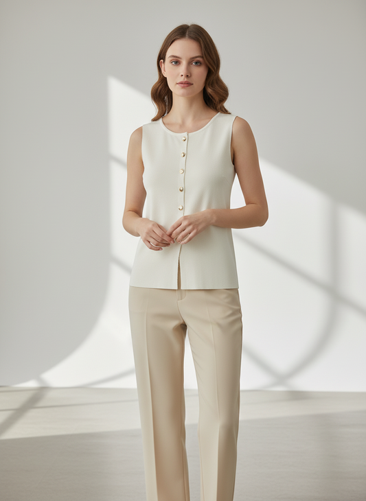 Camisa blazer chaleco blanco dama mujer sz25040618237799226