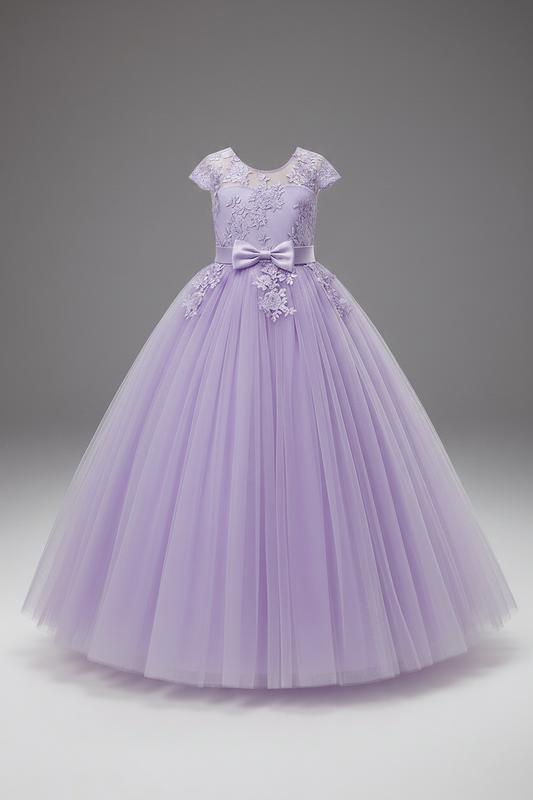 Vestido morado gala niña sk25052726557331633