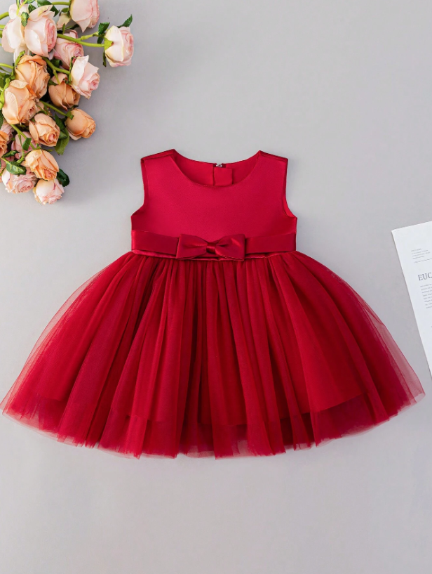 Vestido rojo gala bebe niña sa2405215261222892