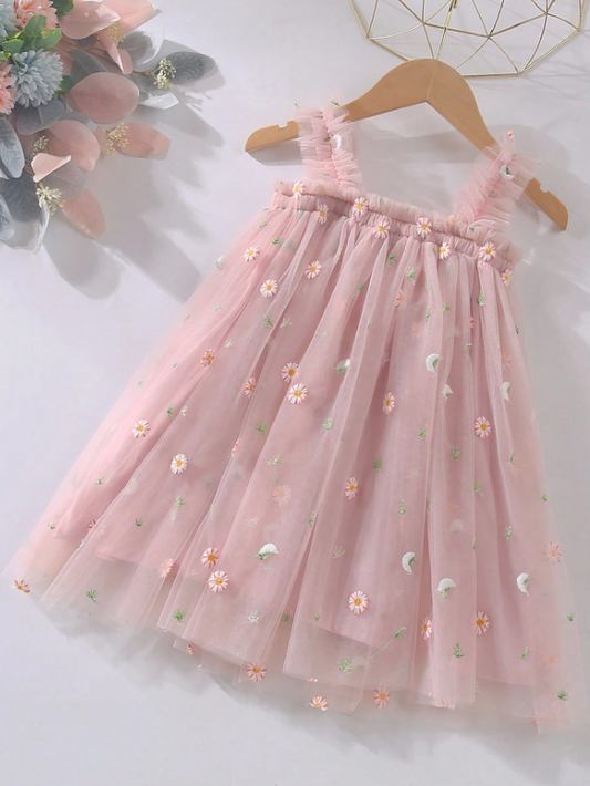 Vestido rosado flores sa2303110407069321