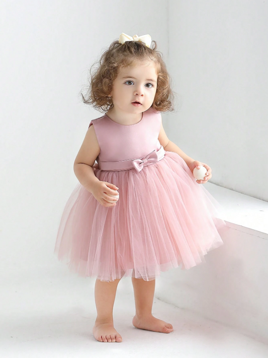 Vestido rosado gala bebe niña chongo  sa2405215261227721