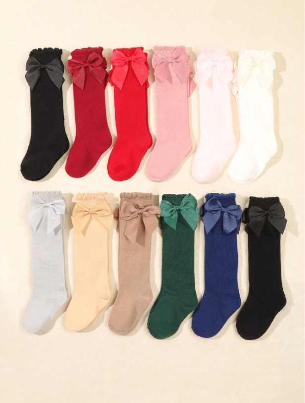Calcetines altos chongo bebe niña sk2406241310603070