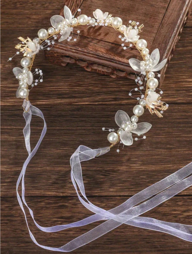 Diademas flores bebe niña blanca bautizo sk25060231947325742