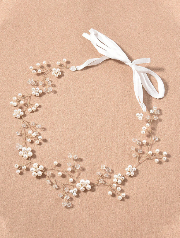 Diadema bebe niña blanca flores bautizo sk2408221331350816