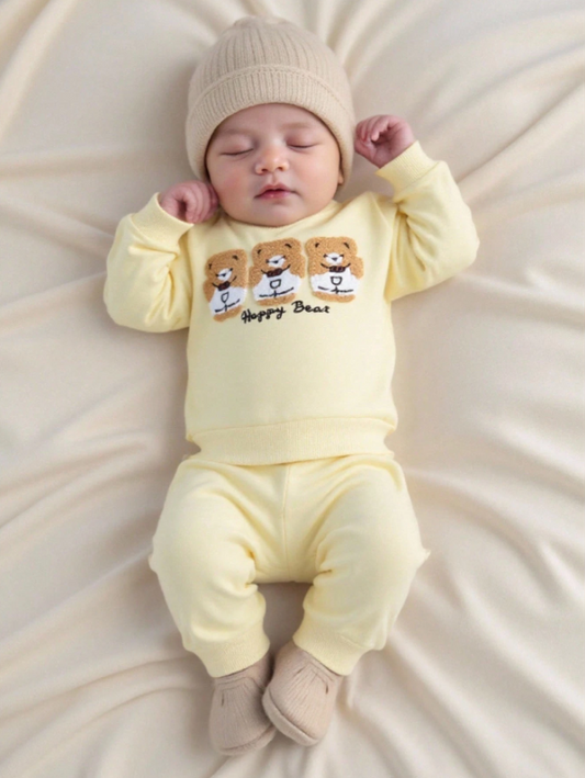 Set conjunto 2 piezas bebe niño amarillo sa25081405075973946 salida hospital