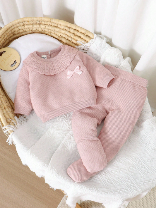 Set conjunto 2 piezas sueter pantalon rosado bebe niña sa25082822127515539