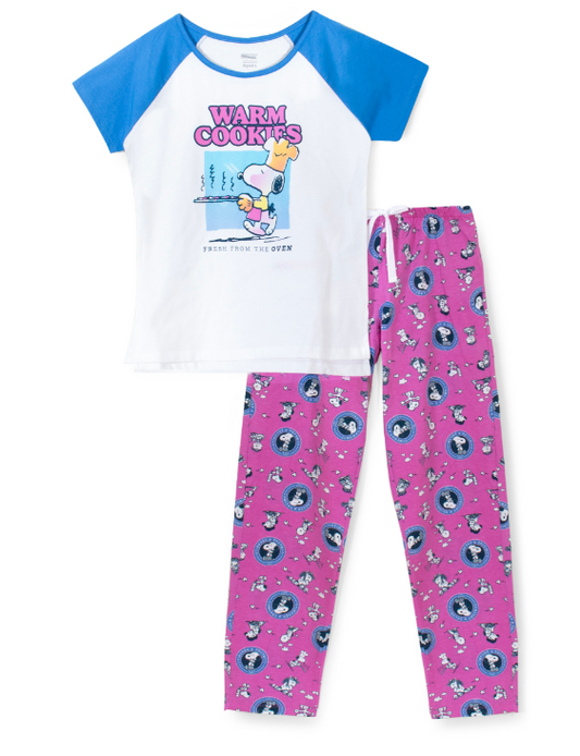 Pijama blanca Snoopy dama St Jacks 4080110604 adulto