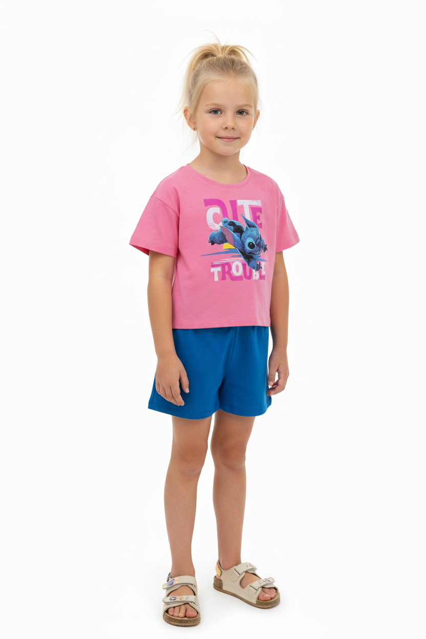 Set conjunto para niña Stitch  St Jacks 2000144401 promo 2x1000