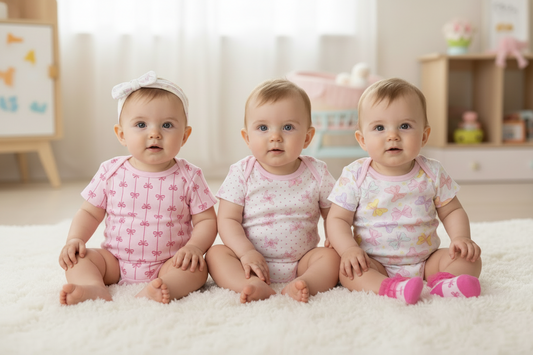 Set 5 piezas mameluco binca calcetines bebe niña rosado Tinytots D03717TT