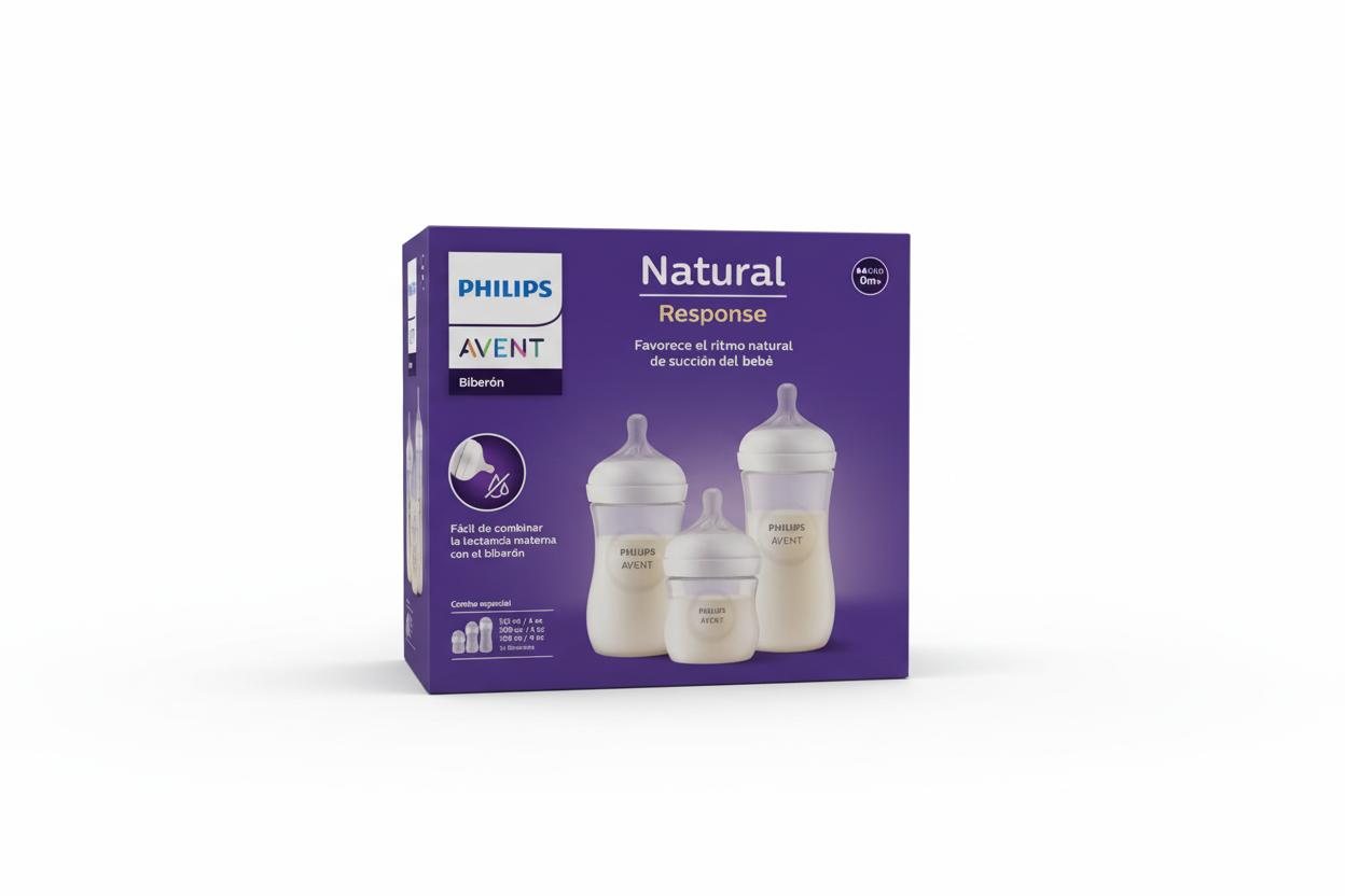 Biberon anticolicos Avent Natural Transparente 0m+ 3 set 125ml(4onz), 260ml(9onz), 330ml(11onz)