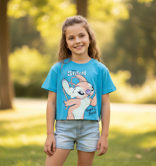 Camisa para niña Stitch azul D1-STI-101D