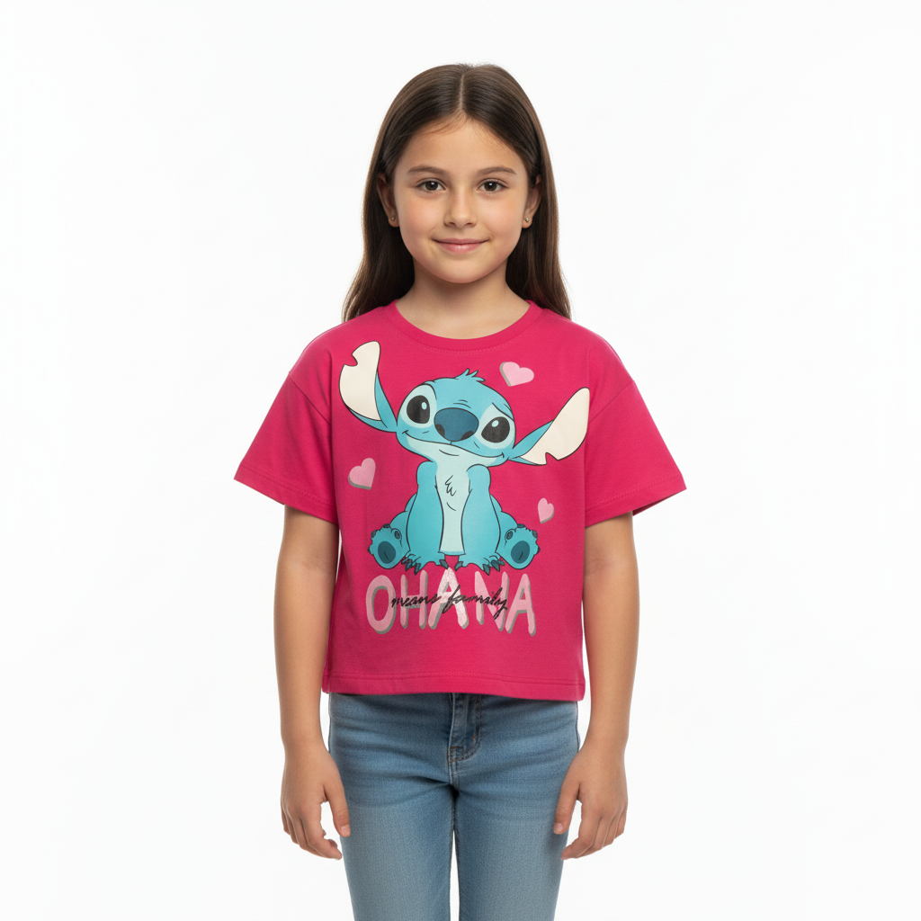 Camisa para niña Stitch rosado D1-STI-104D