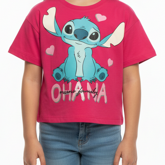 Camisa para niña Stitch rosado D1-STI-104D