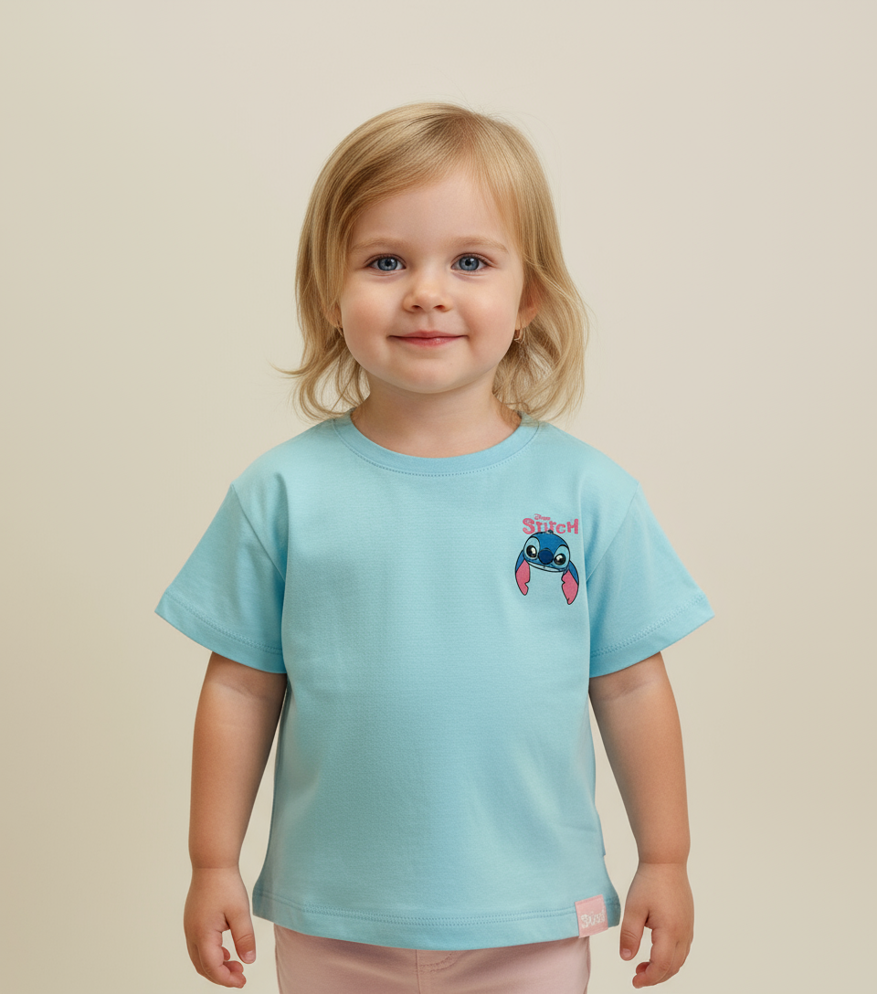 Camisa bebé niña azul Stitch D1-STI-118B
