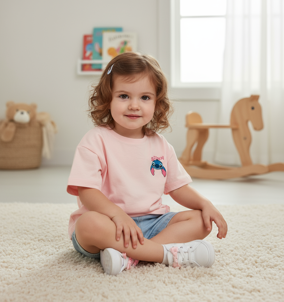 Camisa bebé niña rosada Stitch D1-STI-118B